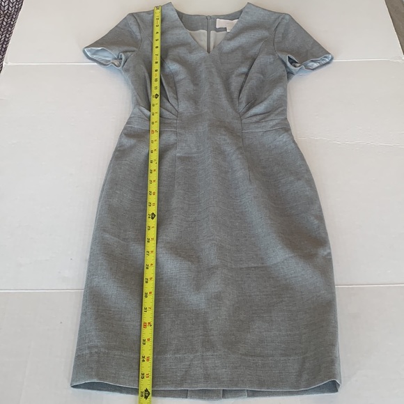 HUGO BOSS Deshina Gray Sheath Virgin Wool Career Business Dress Size 2 - Picture 11 of 12
